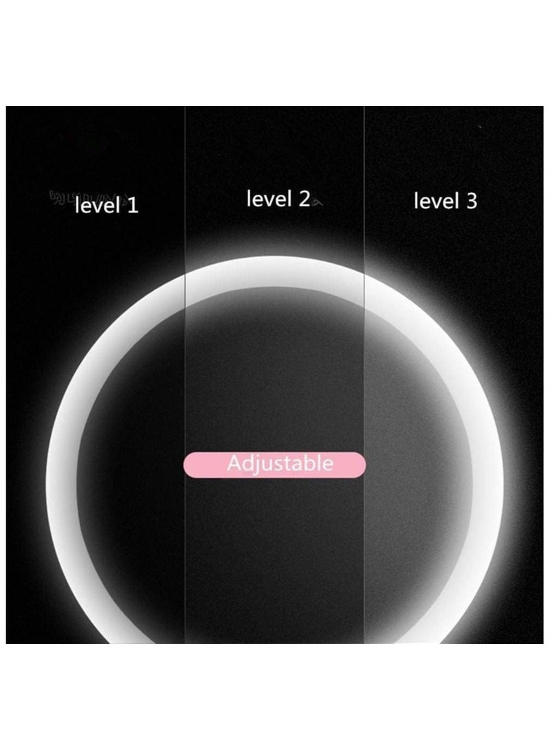 Cool Baby Lighted Vanity Mirror with Touch Screen, LED Brightness Adjustable, White 90 degree rotation (Pink) - Image 5